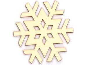Χιονονιφάδα διακοσμητική ξύλινη 8x7,5x0,3εκ. (24267)