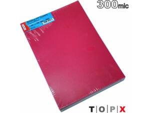 Εξώφυλλο Βιβλιοδεσίας TOPX Α4 πλαστικά (P.V.C.) κόκκινο 300mic (15240108)
