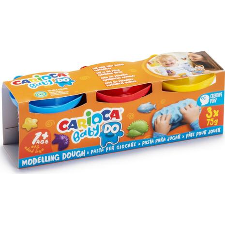 Πλαστοζυμαράκια Carioca Baby Do 3 τεμάχια 75gr 43179 (Διάφορα χρώματα)