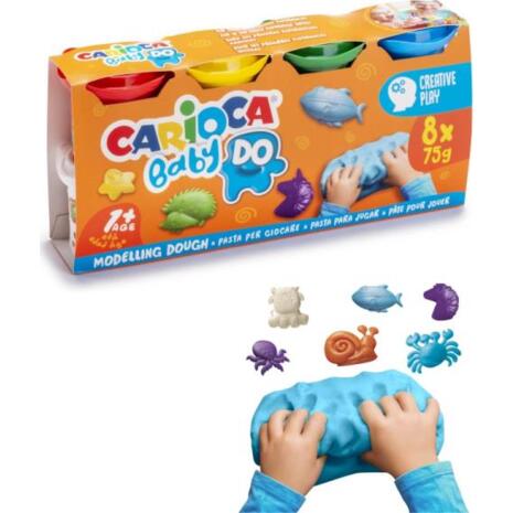 Πλαστοζυμαράκια Carioca Baby Do 8 τεμάχια 75gr 43180 (Διάφορα χρώματα)
