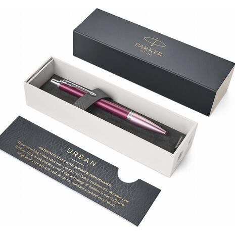 Στυλό Parker Ballpoint Urban Premium Dark Purple CT με μπλε μελάνι