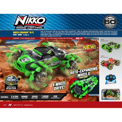 Τηλεκατευθυνόμενο αυτοκίνητο NIKKO RC Rock Crusher Techno Green (34/10211)