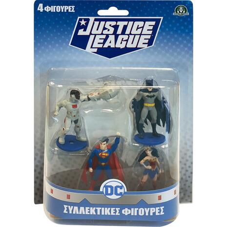 Παιχνίδι μινιατούρα Justice league συλλεκτικές φιγούρες (συσκευασία 4 τεμαχίων) διάφορα σχέδια (JUT02000)