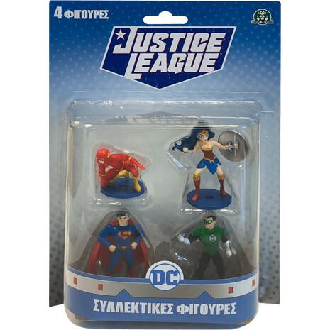 Παιχνίδι μινιατούρα Justice league συλλεκτικές φιγούρες (συσκευασία 4 τεμαχίων) διάφορα σχέδια (JUT02000)