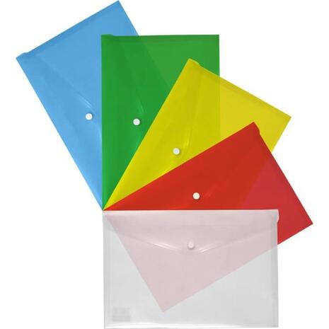 Φάκελος με κουμπί Salko Α4 διάφανος χρωματιστός