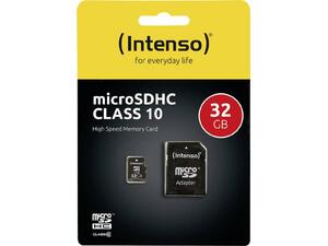 Κάρτα Μνήμης micro SDHC card intenso 32GB class 10