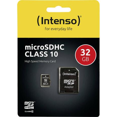Κάρτα Μνήμης micro SDHC card intenso 32GB class 10