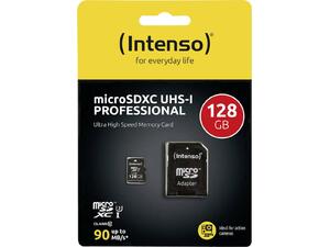 Κάρτα Μνήμης Intenso 128GB Micro SD - UHS-I - Professional