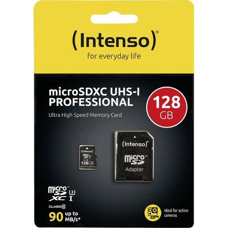 Κάρτα Μνήμης Intenso 128GB Micro SD - UHS-I - Professional