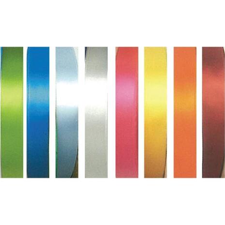 Κορδέλα υφασμάτινη σατέν μονής όψης με ούγια 10mmx10m διάφορα χρώματα