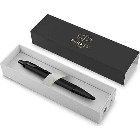 Στυλό PARKER IM Monochrome (core metal black) BT Achromatic Black Ballpen μαύρη γραφή
