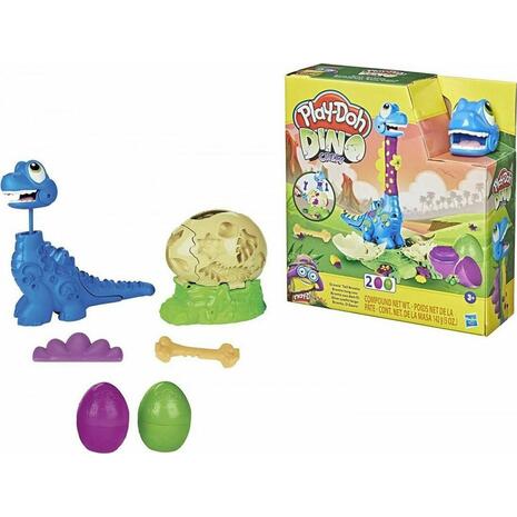 Play-Doh πλαστελίνη παιχνίδι Dino Crew Growin Tall Bronto (συσκευασία 2 τεμαχίων) F1503