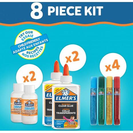 Elmers Glue Slime Starter Kit (συσκευασία 8 τεμαχίων)