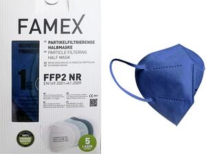 Μάσκα υψηλής προστασίας FAMEX FFP2 N95 PFE≥95% μπλε σκούρο (1 τεμάχιο)