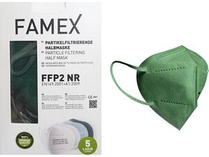 Μάσκα υψηλής προστασίας FAMEX FFP2 N95 PFE≥95% σκούρο πράσινο (1 τεμάχιο)