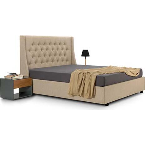 Κρεβάτι Celeste:Μπεζ με αποθηκευτικό χώρο | Entos 172x215x130cm