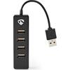 USB Hub 4-Port Nedis USB 2.0 Black