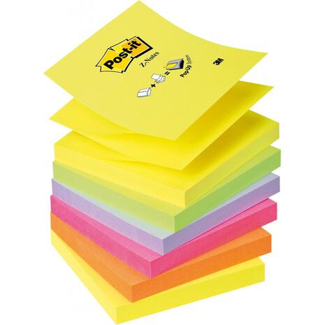 Αυτοκόλλητα Χαρτάκια Post-it R330 Z-Notes 76x76mm 100 φύλλα Πολύχρωμο (Διάφορα χρώματα)