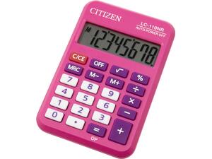 Αριθμομηχανή Citizen Απλή Τσέπης LC-110 8 Ψηφίων σε Ροζ Χρώμα