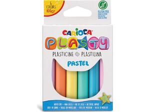 Πλαστελίνη Carioca Plasty pastel 6 χρωμάτων 100gr (Διάφορα χρώματα)