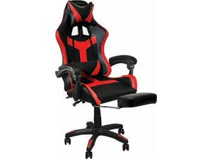 Πολυθρόνα γραφείου διευθυντή Gaming BF7860 Relax με υποπόδιο, Pu Μαύρο - Κόκκινο [Ε-00023440] ΕΟ581,1 (1 τεμάχιο) (Κόκκινο)