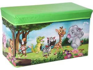 Σκαμπώ-κουτί αποθήκευσης υφασμάτινο "zoo" Υ35x60x30cm (Διάφορα χρώματα)