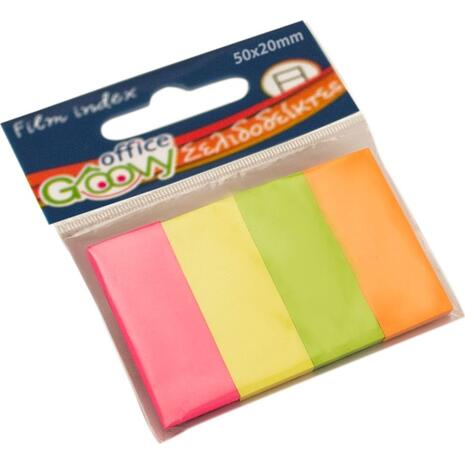 Σελιδοδείκτες GROOVY 50x20mm Neon χρώματα 4x50 φύλλα
