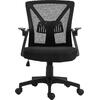 BF2130 Πολυθρόνα Γραφείου Ανακλινόμενα Μπράτσα - Mesh Μαύρο (ΕΟ208,1) (Μαύρο)