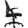 BF2130 Πολυθρόνα Γραφείου Ανακλινόμενα Μπράτσα - Mesh Μαύρο (ΕΟ208,1) (Μαύρο)