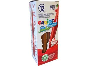 Μαρκαδόροι ζωγραφικής CARIOCA JUMBO Καφέ (12 τεμάχια)