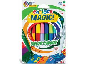 Μαρκαδόροι ζωγραφικής CARIOCA Magic Color Change (10 τεμάχια) (9+1 Magic Pen)