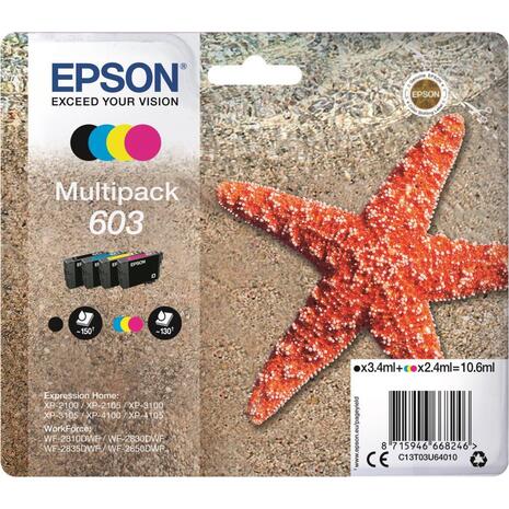 Μελάνι EPSON 603 Multipack Black 3.4ml CMY 2.4ml x 3 (T03U640 C13T03U640) (Multipack)