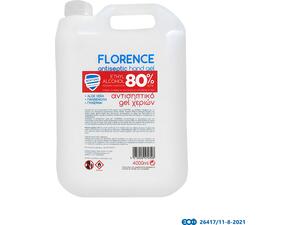 Αντισηπτικό gel χεριών Βιοκτόνο 80% Florence 4Lt