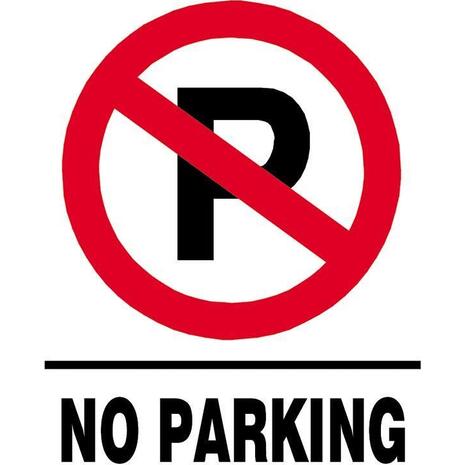 Πινακίδα PP "No parking" 15x20 cm