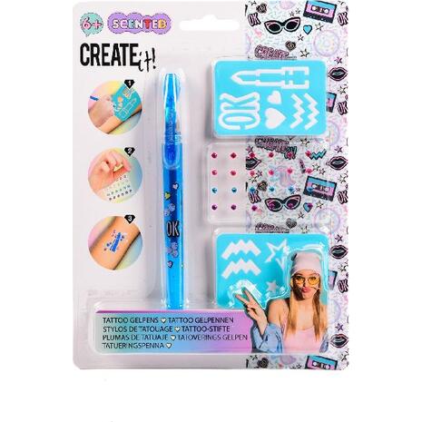 Create it! Tatoo Pen with Stencils and Diamond (Διάφορα Χρώματα) (84209)