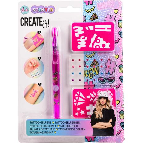 Create it! Tatoo Pen with Stencils and Diamond (Διάφορα Χρώματα) (84209)