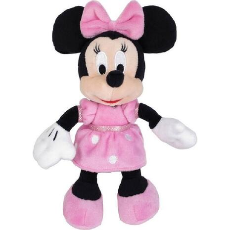 Λούτρινο Χνουδωτό AS Company Minnie 25cm με ροζ φόρεμα (1607-01687)