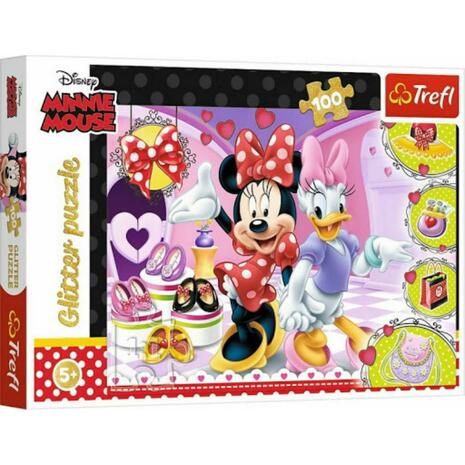 Παζλ Trefl Minnie Glitter (συσκευασία 100 τεμαχίων) (817-14820)