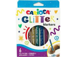 Μαρκαδόροι ζωγραφικής CARIOCA Glitter (σετ 6 τεμαχίων)