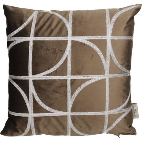 Διακοσμητικό μαξιλάρι Geometric Brown | entos 45x45x8cm