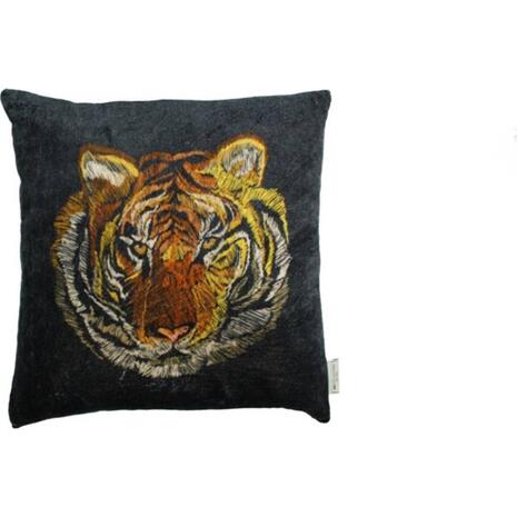 Διακοσμητικό μαξιλάρι Tiger Velvet Black | entos 45x45cm