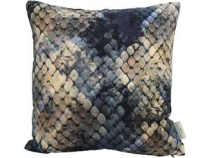 Διακοσμητικό μαξιλάρι Snake Skin Velvet Blue | entos 45x45cm