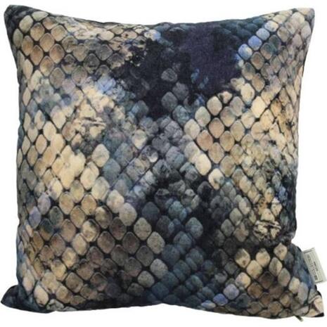 Διακοσμητικό μαξιλάρι Snake Skin Velvet Blue | entos 45x45cm