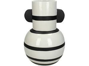 Βάζο πήλινο/κεραμικό Stripes Fine White | entos 17x17x26cm