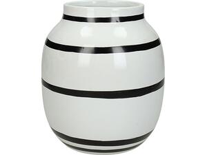 Βάζο πήλινο/κεραμικό Stripes Fine White | entos 16.5x16.5x19.5cm