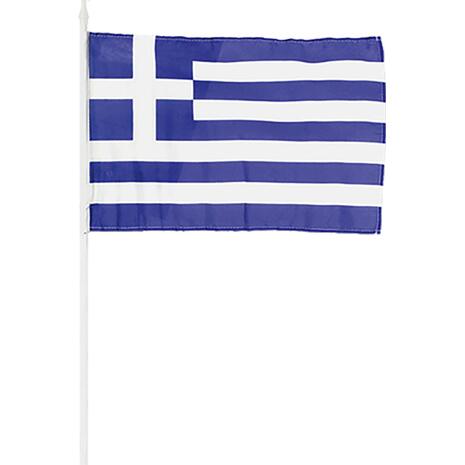 Σημαία ελληνική υφασμάτινη 32x45cm με πλαστική λαβή 60cm