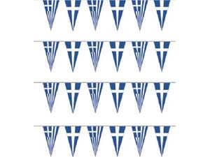 Γιρλάντες ελληνικές υφασμάτινες τριγωνικές 25x50cm 12m