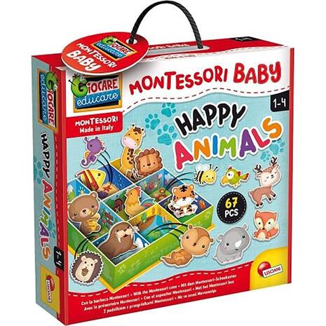 Εκπαιδευτικό Παιχνίδι Lisciani Giochi Montessori Happy Animals για 1-4 Ετών (92772)
