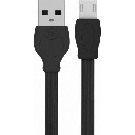 Καλώδιο φόρτισης WK USB σε Micro Black 1m Fast WDC-023