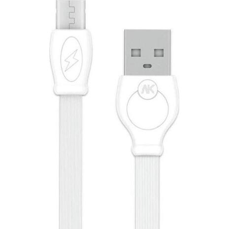 Καλώδιο φόρτισης WK USB σε Micro White 1m Fast WDC-023